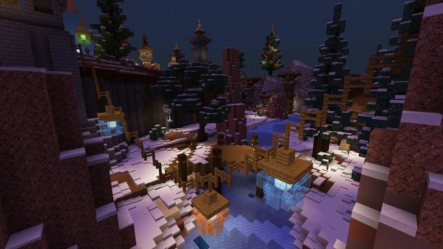 Screenshot of the Minecraft Bedrock Marketplace product Frosty Village created by ThunderAy.