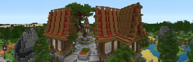 Panorama of the Minecraft Bedrock Marketplace product Hunger Mob Games created by ThunderAy.
