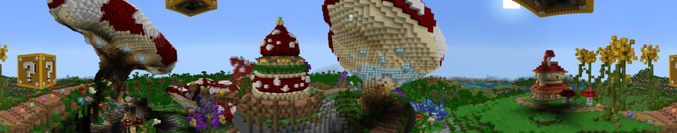 Panorama of the Minecraft Bedrock Marketplace product Blocs chanceux du champignon de l'île created by ThunderAy.