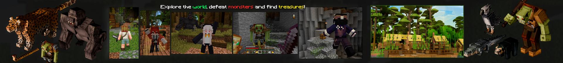 Panorama of the Minecraft Bedrock Marketplace product Jungle Trails created by ThunderAy.