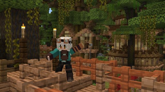 Screenshot of the Minecraft Bedrock Marketplace product Jungle Trails created by ThunderAy.