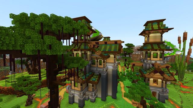 Screenshot of the Minecraft Bedrock Marketplace product Village de la jungle created by ThunderAy.