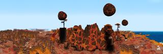 Panorama of the Minecraft Bedrock Marketplace product Lava Village created by ThunderAy.