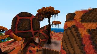 Screenshot of the Minecraft Bedrock Marketplace product Lava Village created by ThunderAy.