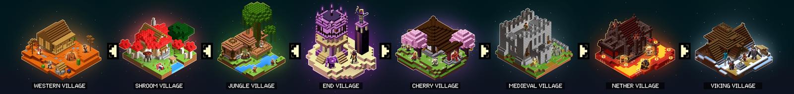 Panorama of the Minecraft Bedrock Marketplace product Add-On „More Villages“ created by ThunderAy.
