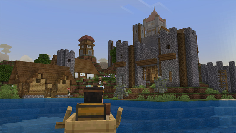 Screenshot of the Minecraft Bedrock Marketplace product More Villages Add-On created by ThunderAy.