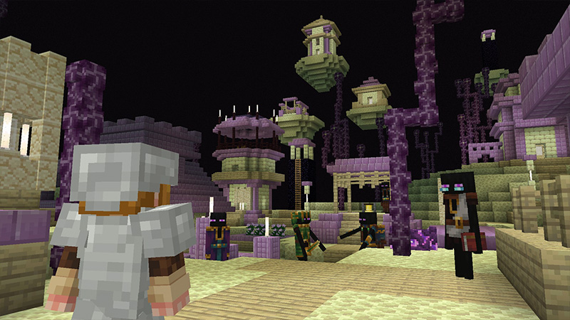 Screenshot of the Minecraft Bedrock Marketplace product More Villages Add-On created by ThunderAy.