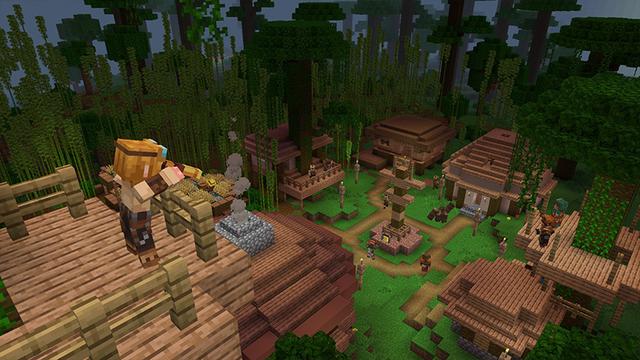 Screenshot of the Minecraft Bedrock Marketplace product Add-On „More Villages“ created by ThunderAy.