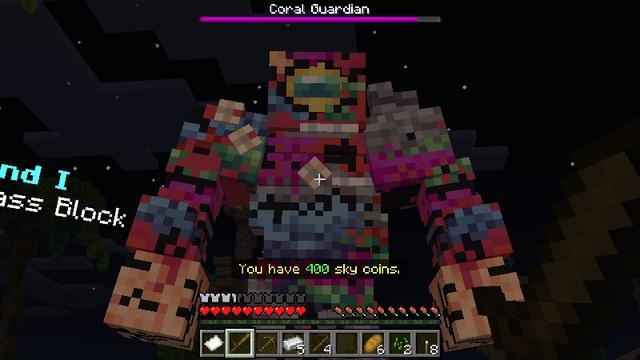 Screenshot of the Minecraft Bedrock Marketplace product One Block Bosses created by ThunderAy.