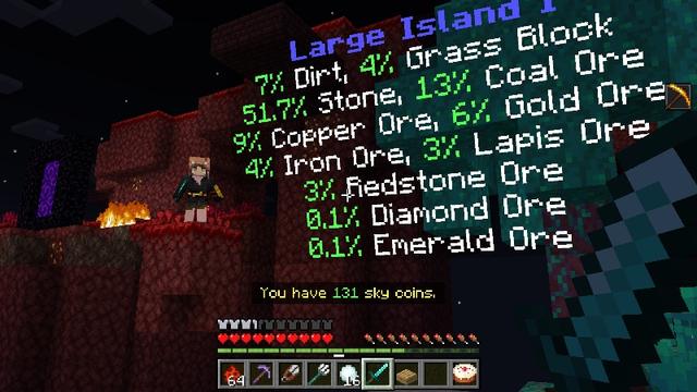 Screenshot of the Minecraft Bedrock Marketplace product One Block Bosses created by ThunderAy.