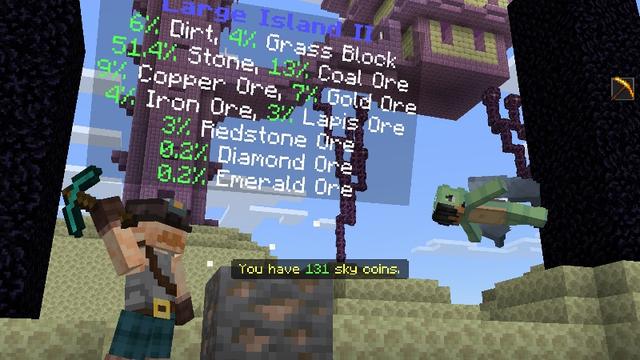 Screenshot of the Minecraft Bedrock Marketplace product One Block Bosses created by ThunderAy.