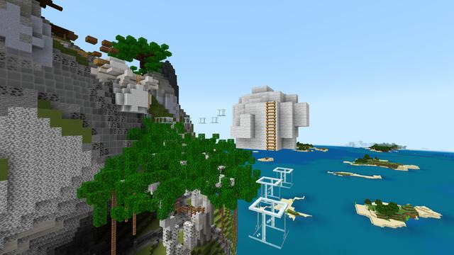 Screenshot of the Minecraft Bedrock Marketplace product Parkour Island created by ThunderAy.