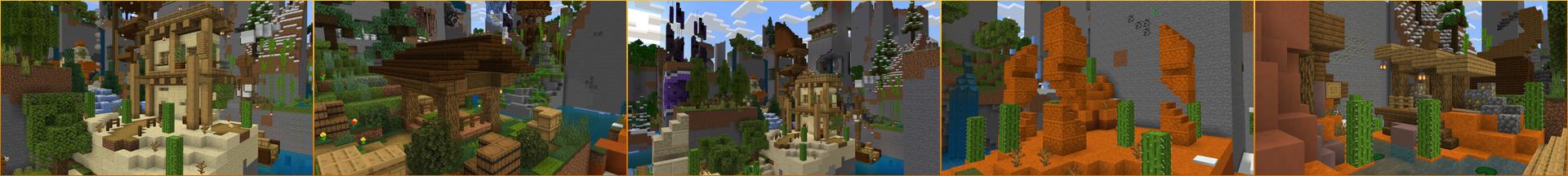 Panorama of the Minecraft Bedrock Marketplace product Random Chunks created by ThunderAy.