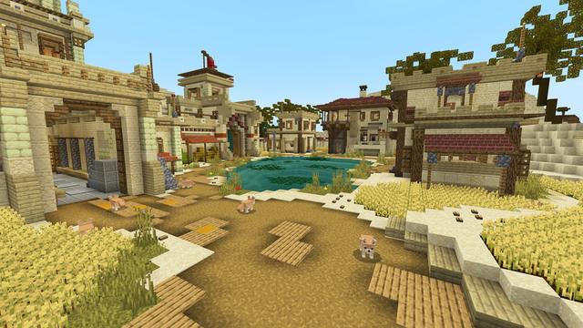 Screenshot of the Minecraft Bedrock Marketplace product Sand Fortress created by ThunderAy.