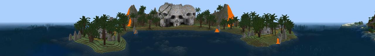 Panorama of the Minecraft Bedrock Marketplace product Skull Island created by ThunderAy.