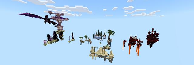 Panorama of the Minecraft Bedrock Marketplace product SkyBlock Dimensions created by ThunderAy.