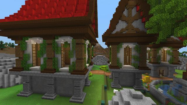 Screenshot of the Minecraft Bedrock Marketplace product Spring Village created by ThunderAy.