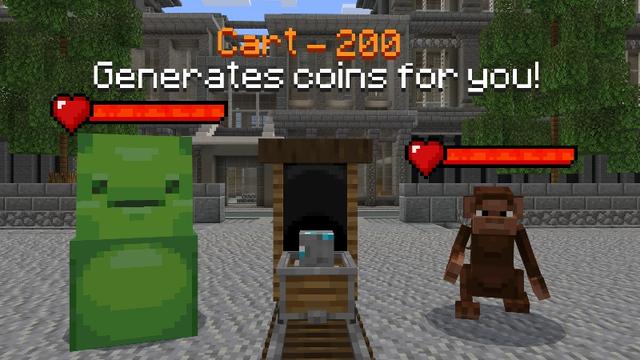 Screenshot of the Minecraft Bedrock Marketplace product Tower Defense created by ThunderAy.