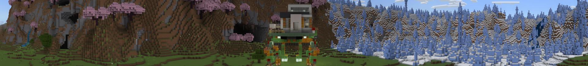 Panorama of the Minecraft Bedrock Marketplace product Walking House created by ThunderAy.