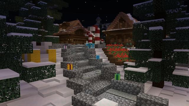 Screenshot of the Minecraft Bedrock Marketplace product Winter Village created by ThunderAy.