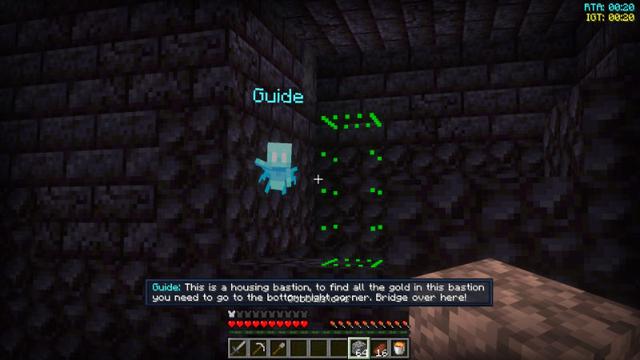 Screenshot of the Minecraft Bedrock Marketplace product Practice Speedrun World created by Timbers Studio Ltd.
