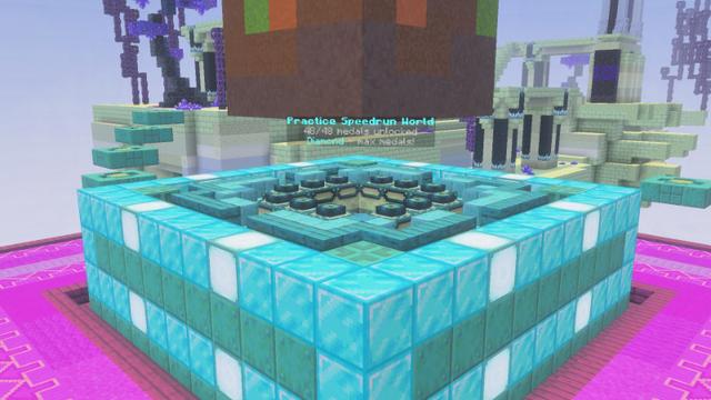 Screenshot of the Minecraft Bedrock Marketplace product Practice Speedrun World created by Timbers Studio Ltd.
