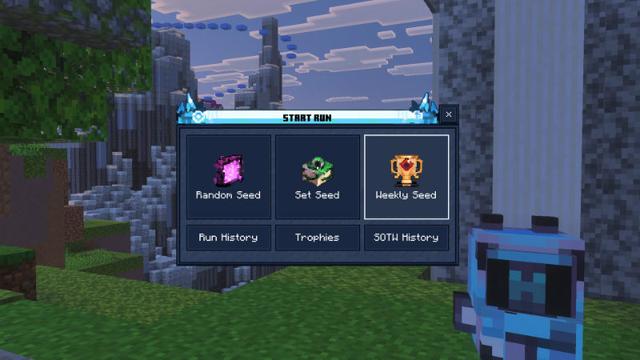 Screenshot of the Minecraft Bedrock Marketplace product Speedrun World created by Timbers Studio Ltd.