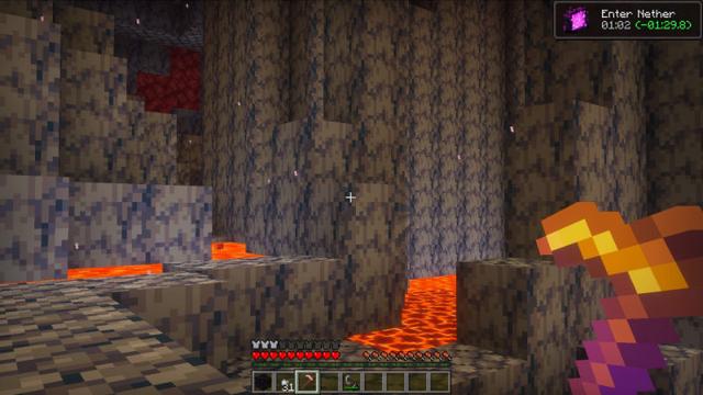Screenshot of the Minecraft Bedrock Marketplace product Speedrun World created by Timbers Studio Ltd.