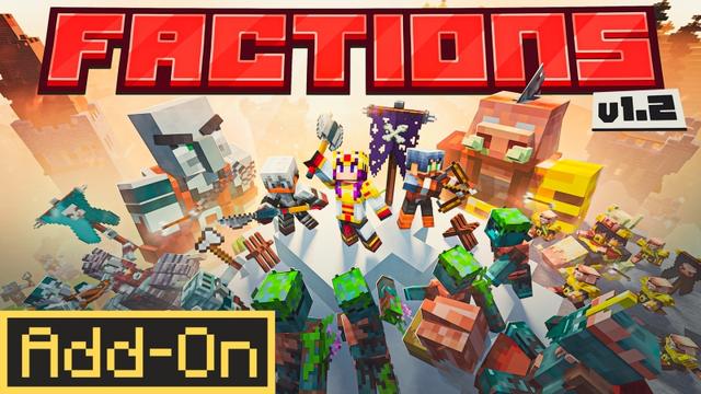 Thumbnail of the Minecraft Bedrock Marketplace product Factions Add-On v1.2 created by Time Trap Studios.