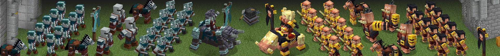 Panorama of the Minecraft Bedrock Marketplace product Factions Add-On created by Time Trap Studios.