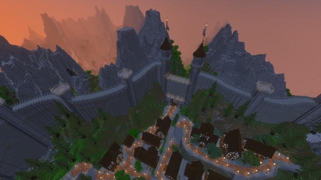 Screenshot of the Minecraft Bedrock Marketplace product Fortress Kingdom created by Time Trap Studios.