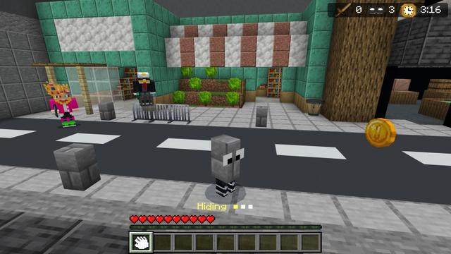 Screenshot of the Minecraft Bedrock Marketplace product Hide & Seek created by Time Trap Studios.