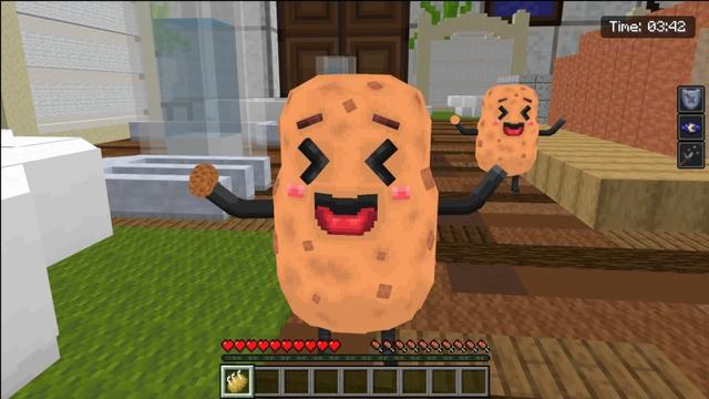 Screenshot of the Minecraft Bedrock Marketplace product SPUD WARS COLLECTION created by Time Trap Studios.