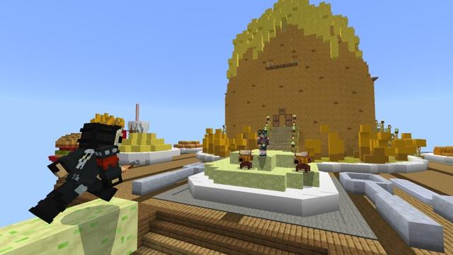 Screenshot of the Minecraft Bedrock Marketplace product SPUD WARS COLLECTION created by Time Trap Studios.