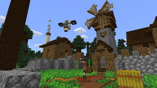 Screenshot of the Minecraft Bedrock Marketplace product Backpacks Village created by TNTgames.