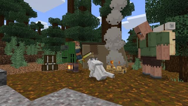 Screenshot of the Minecraft Bedrock Marketplace product Backpacks Village created by TNTgames.