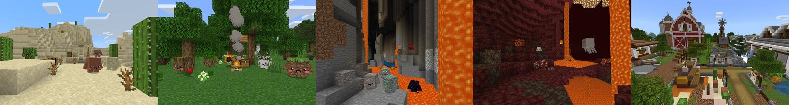 Panorama of the Minecraft Bedrock Marketplace product Block Animals created by TNTgames.