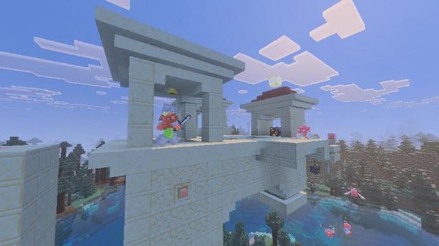 Screenshot of the Minecraft Bedrock Marketplace product Crimson Climb Add-On created by TNTgames.