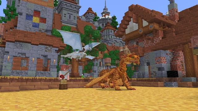 Screenshot of the Minecraft Bedrock Marketplace product Dragons + Dinosaurs created by TNTgames.