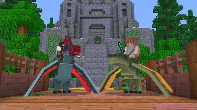Screenshot of the Minecraft Bedrock Marketplace product Dragons + Dinosaurs created by TNTgames.