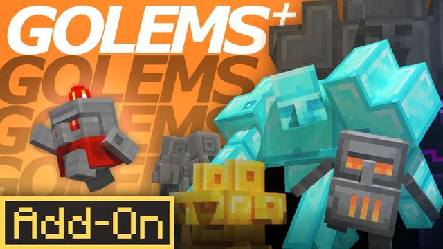Thumbnail of the Minecraft Bedrock Marketplace product GOLEMS+ Add-On created by TNTgames.
