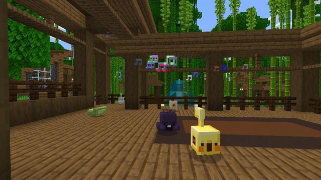Screenshot of the Minecraft Bedrock Marketplace product Music Pets created by TNTgames.
