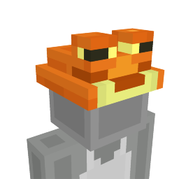 Thumbnail of the Minecraft Bedrock Marketplace product Orange Froggy Hat created by TNTgames.
