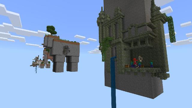 Screenshot of the Minecraft Bedrock Marketplace product Skyblock Mob Islands created by TNTgames.