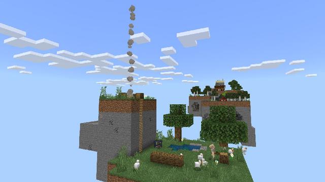 Screenshot of the Minecraft Bedrock Marketplace product Skyblock Mob Islands created by TNTgames.
