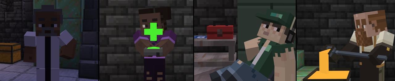 Panorama of the Minecraft Bedrock Marketplace product Zombie Dinosaurs created by TNTgames.