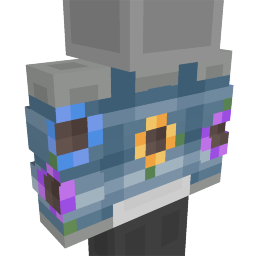 Thumbnail of the Minecraft Bedrock Marketplace product Cyan Floral Blouse created by Tomhmagic Creations.