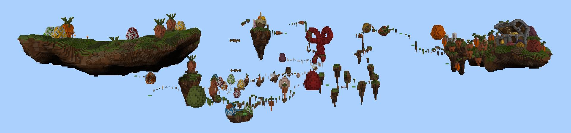 Panorama of the Minecraft Bedrock Marketplace product Easter Parkour created by Tomhmagic Creations.