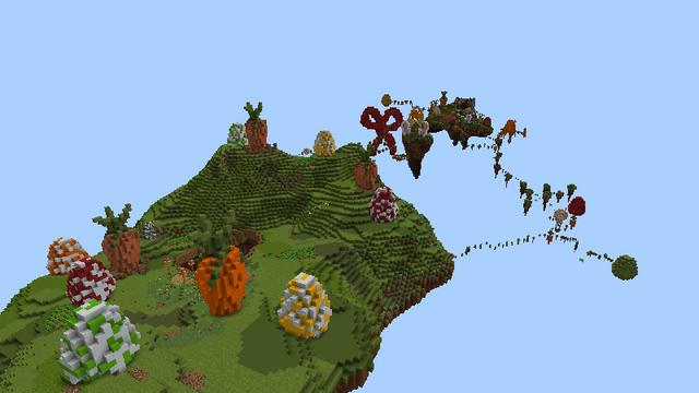 Screenshot of the Minecraft Bedrock Marketplace product Easter Parkour created by Tomhmagic Creations.