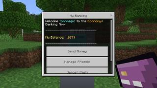 Screenshot of the Minecraft Bedrock Marketplace product Economy+ created by Tomhmagic Creations.